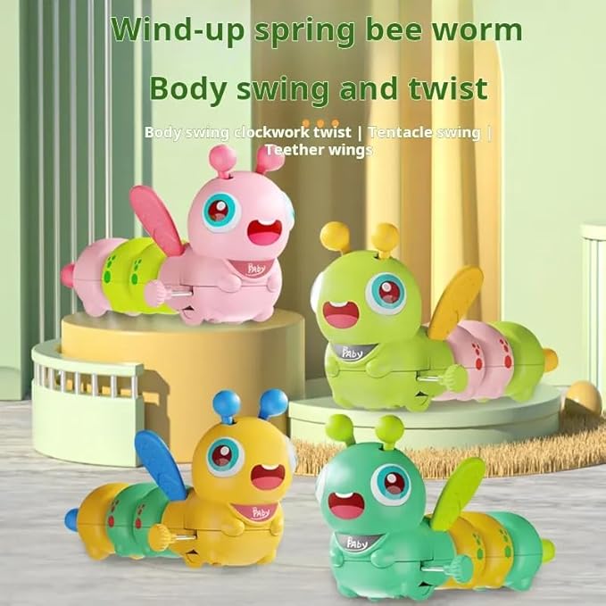 Zunbella Wind-Up Caterpillar Toy for Babies β Cute Insect Toy with Moving Legs & Wings β Non-Toxic Early Learning Toy for Kids 1+ Year