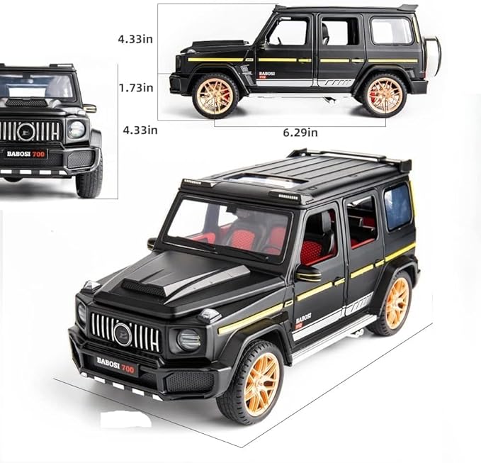 Brabus 700 Mercedes-Benz AMG G63 Benz Model Car Gwagon 1:32 Exclusive Alloy Metal Pull Back Die-cast Car Diecast Metal Pullback Toy car with Openable Doors & Light Music