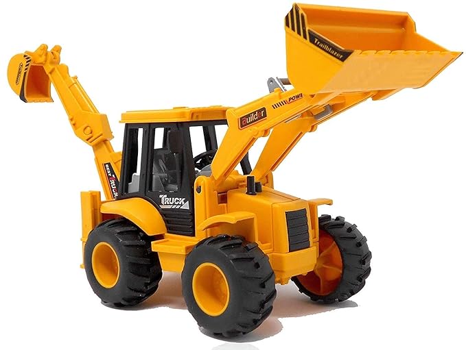 2‑in‑1 Bulldozer & Excavator Construction Toy – Durable Push‑Along Vehicle for Kids 2+ Years