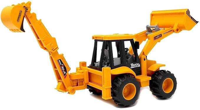 2‑in‑1 Bulldozer & Excavator Construction Toy – Durable Push‑Along Vehicle for Kids 2+ Years