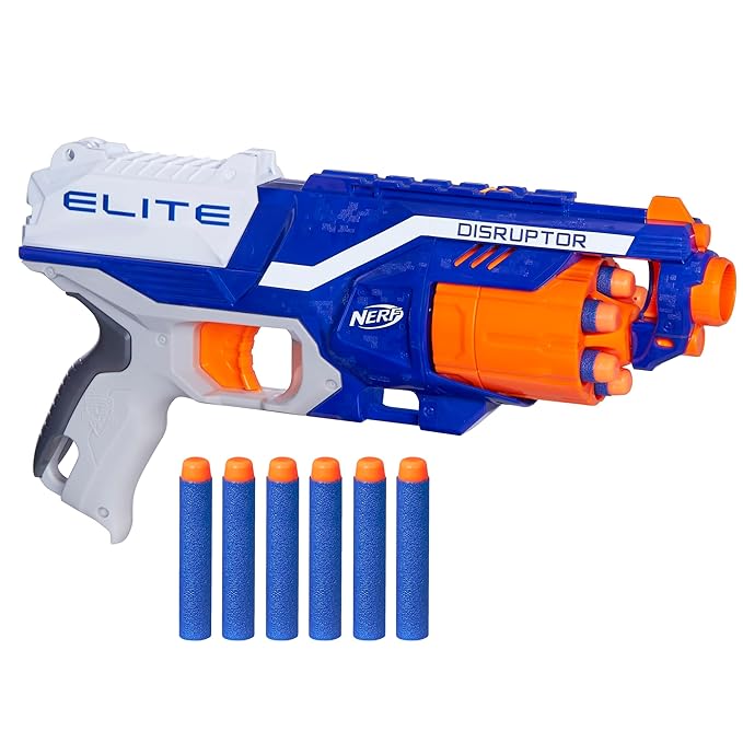 Zunbella Elite Foam Dart Blaster Toy – 6-Dart Rapid-Fire Revolver Gun for Kids – Safe Soft Bullet Shooting Toy for Indoor Outdoor Play