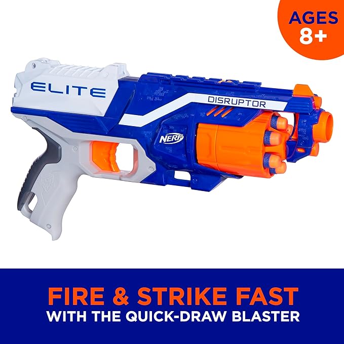 Zunbella Elite Foam Dart Blaster Toy – 6-Dart Rapid-Fire Revolver Gun for Kids – Safe Soft Bullet Shooting Toy for Indoor Outdoor Play
