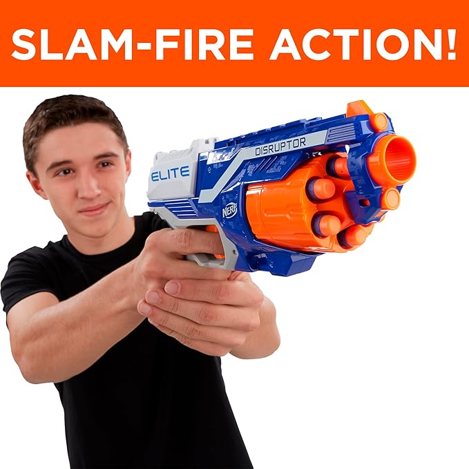 Zunbella Elite Foam Dart Blaster Toy – 6-Dart Rapid-Fire Revolver Gun for Kids – Safe Soft Bullet Shooting Toy for Indoor Outdoor Play