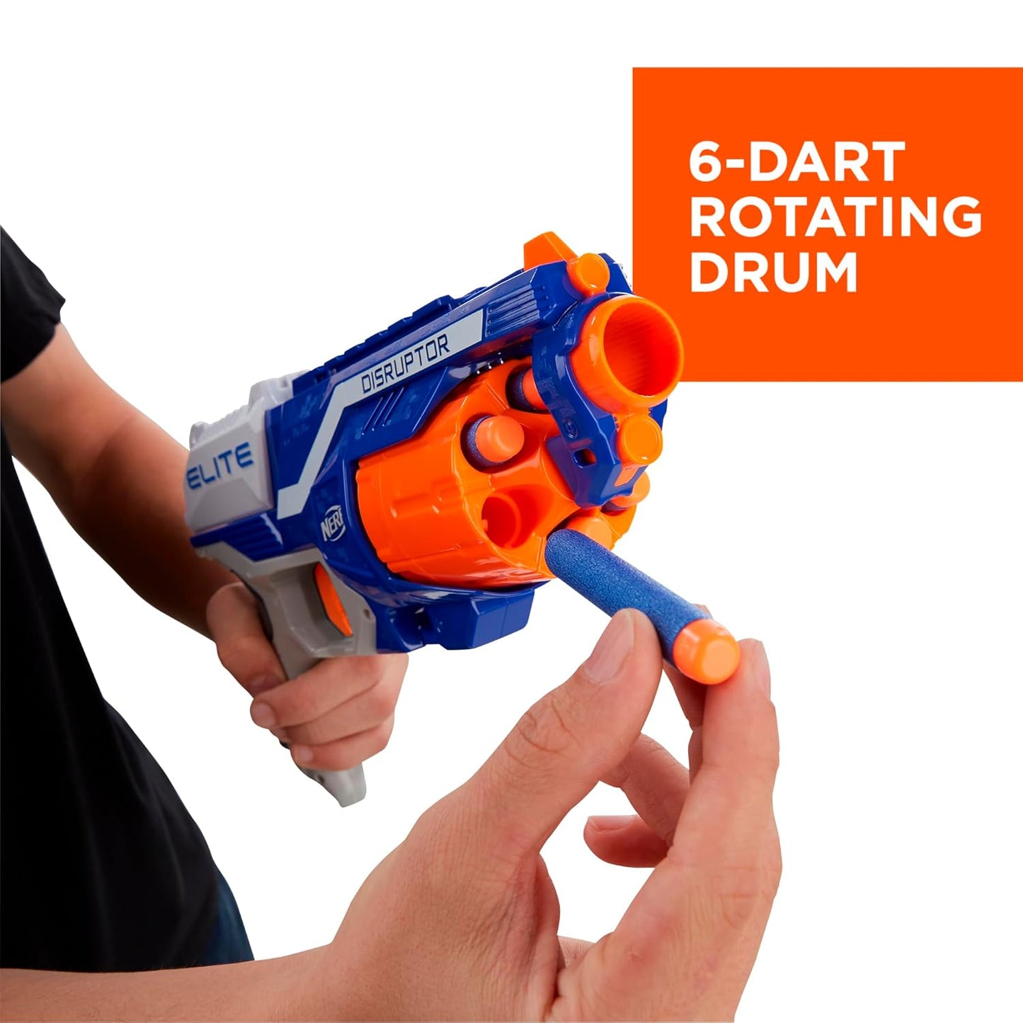 Zunbella Elite Foam Dart Blaster Toy – 6-Dart Rapid-Fire Revolver Gun for Kids – Safe Soft Bullet Shooting Toy for Indoor Outdoor Play