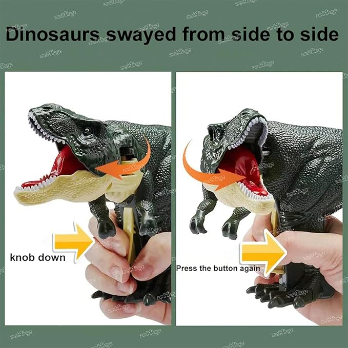 Dinosaur Toy Trigger T-Rex Innovative Telescoping & Swinging Features Realistic Design with Engaging Sound Effects & Lights - Multi Color