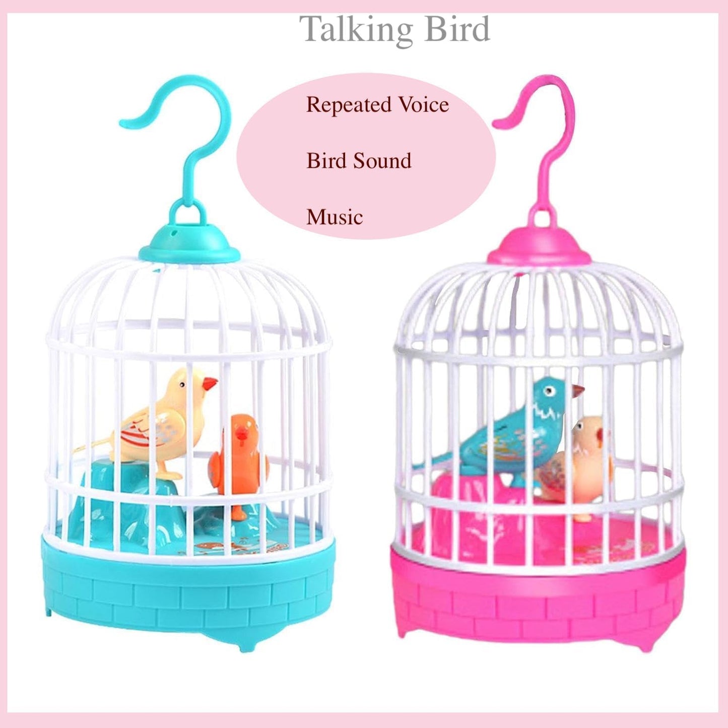 Talking Bird Toy for Kids | Interactive Toy & Repeat What You Said | Singing & Chirping in The Birdcage | Gifts for Babies, Kids & Children