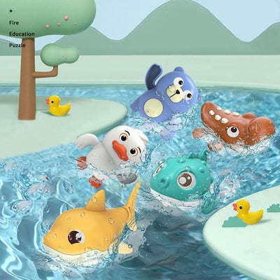 Wind-Up Bath Toys for Babies – Set of 3 Floating Swimming Toys (Turtle, Duck & Penguin) – Fun Water Toys for Toddlers 1+ in Bathtub & Pool