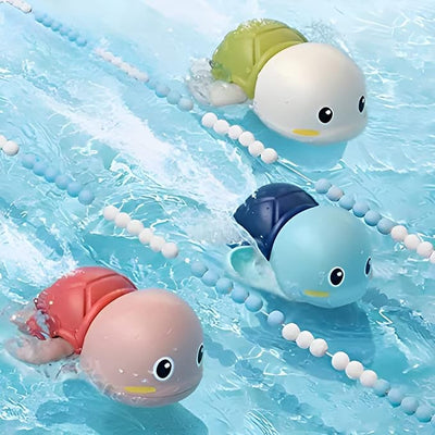 Wind-Up Swimming Bath Toys for Toddlers – Floating Water Play Toy for Kids 1+ Years – Cute Baby Bathtub Toy for Pool & Tub Fun