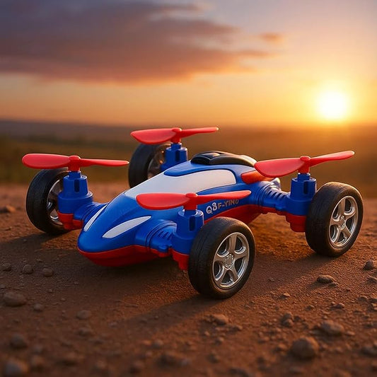 Zunbella 2-in-1 Flying Style Racer Toy – Pull Back Car with Propeller Wings – Action Toy for Kids 3+