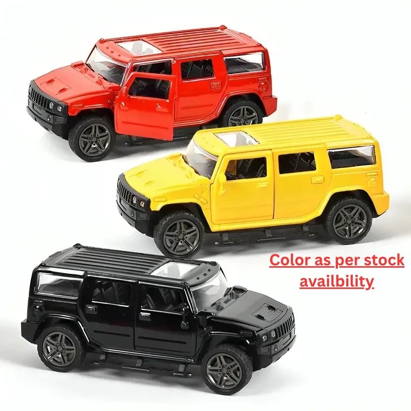 Zunbella Hummer Die-Cast Toy Car – 1:36 Scale SUV Model with Pull-Back Action & Opening Doors