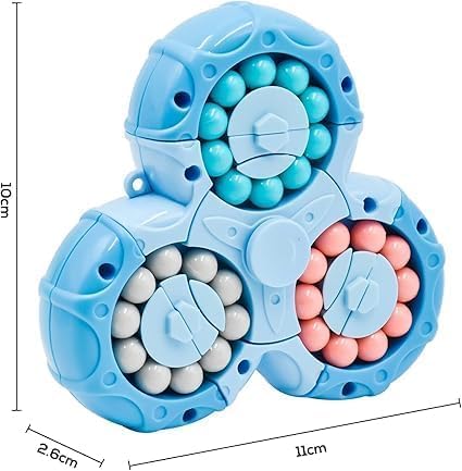 Rotating Infinity Bean Cube – Sensory Fidget & Stress Relief Toy for Kids & Adults (Multicolor)