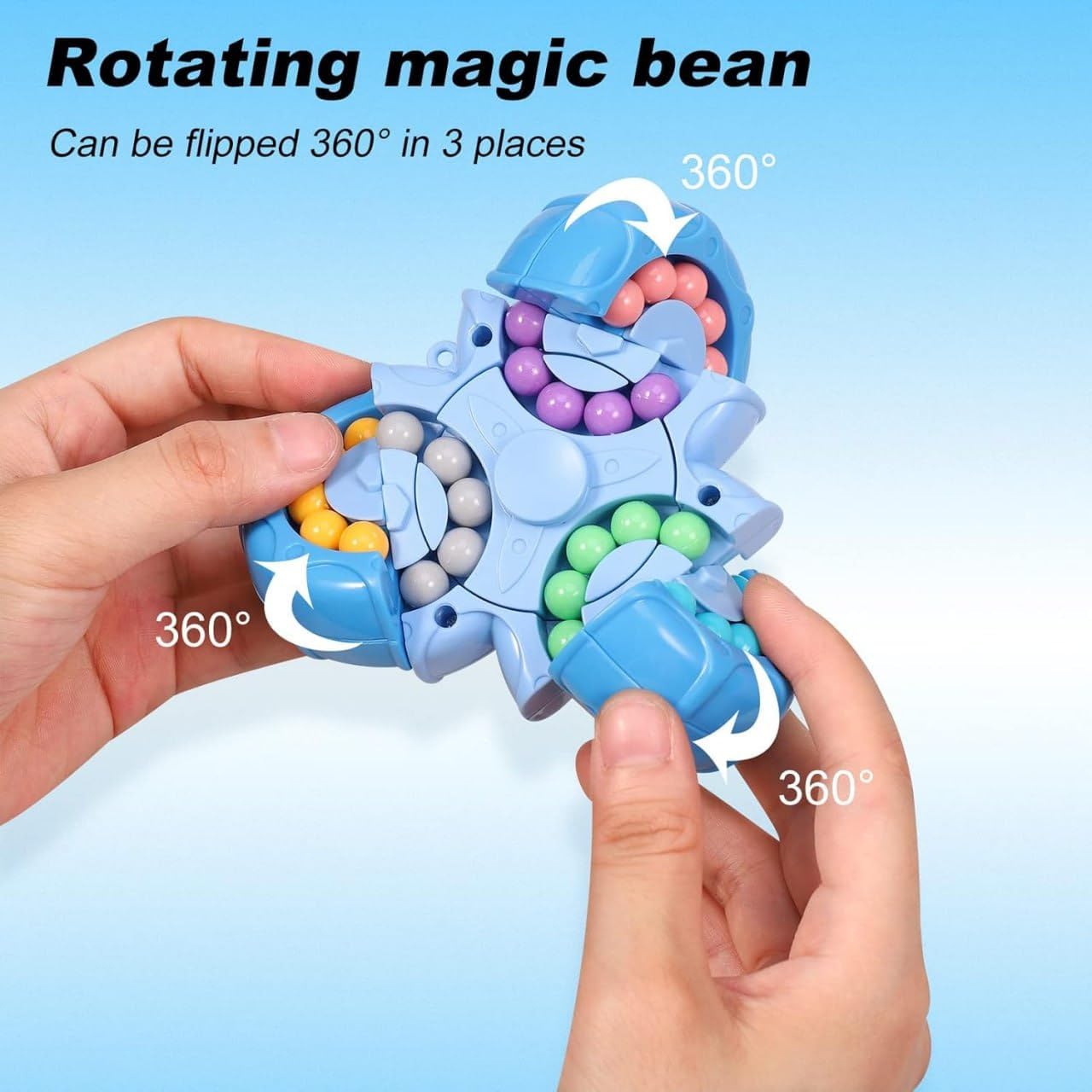 Rotating Infinity Bean Cube – Sensory Fidget & Stress Relief Toy for Kids & Adults (Multicolor)