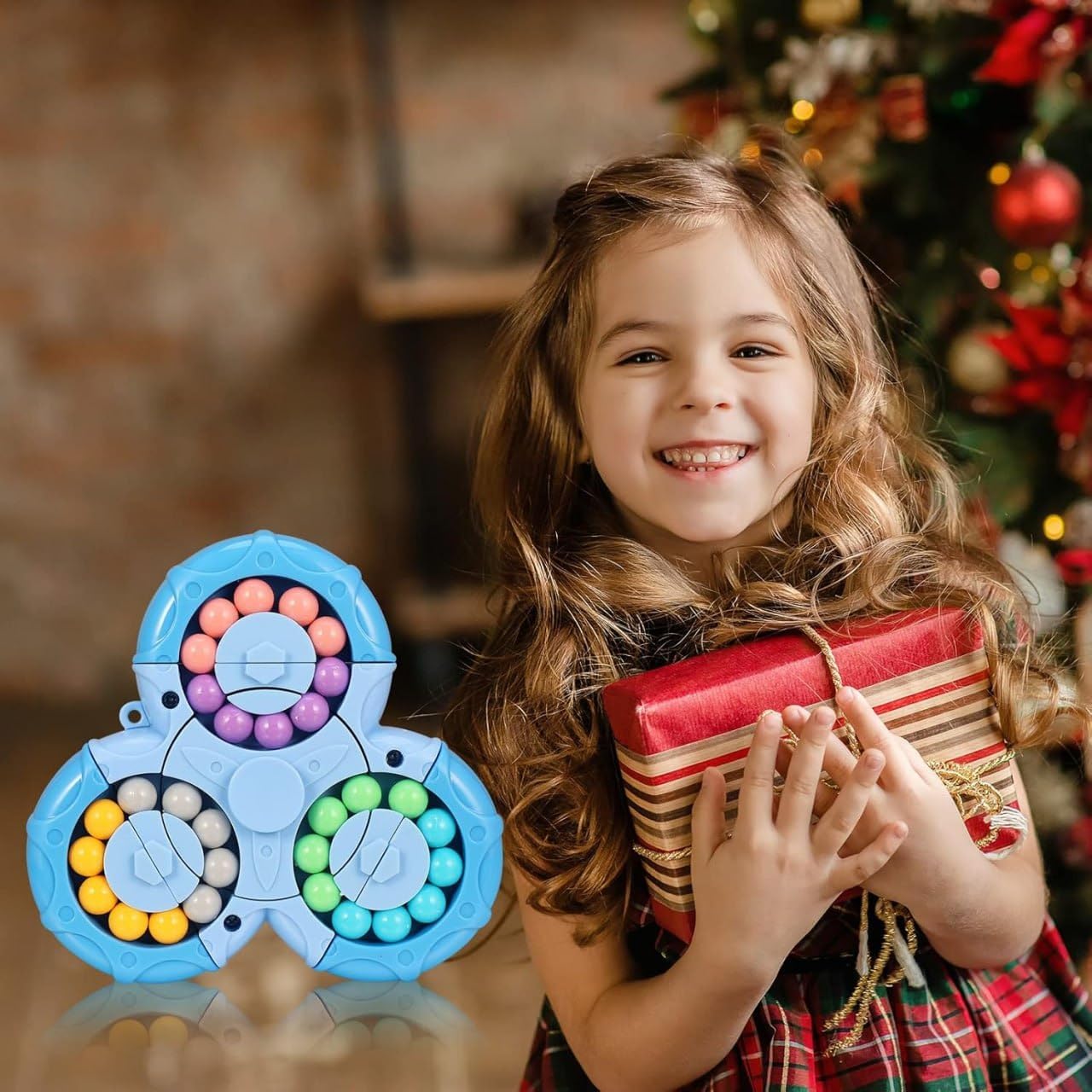 Rotating Infinity Bean Cube – Sensory Fidget & Stress Relief Toy for Kids & Adults (Multicolor)