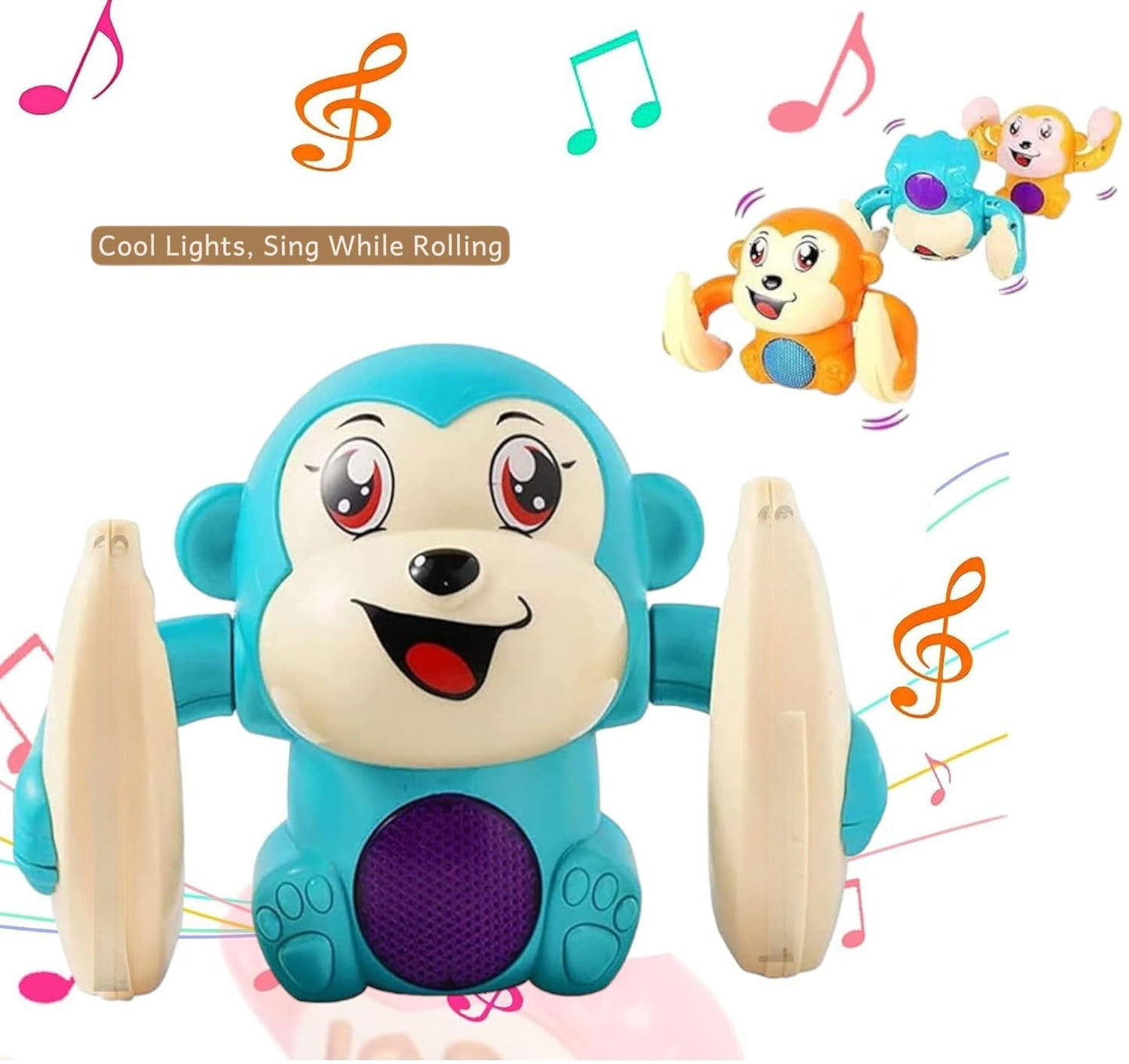 Zunbella Banana Monkey Toy – Musical Light‑Up Monkey for Toddlers