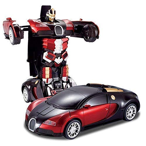 Battery Operated Converting Car to Robot, Robot to Car Automatically,Robot Toy, with Light and Sound for Kids Indoor and Outdoor 3 Year