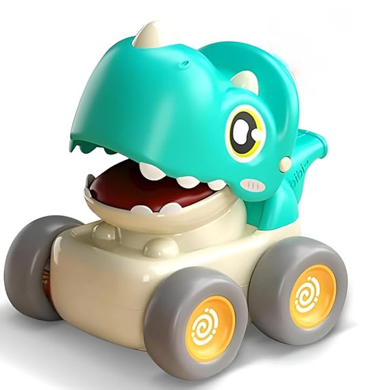 Zunbella Whistle Dino Car Toy – Sound-Activated Baby Dinosaur Vehicle with Big Wheels – Fun Rolling Toy for Toddlers 1–3 Years